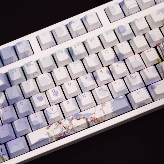白洲梓泳裝透光RGB108鍵標準配列衛星軸鍵帽-GOODTOYSTUDIO