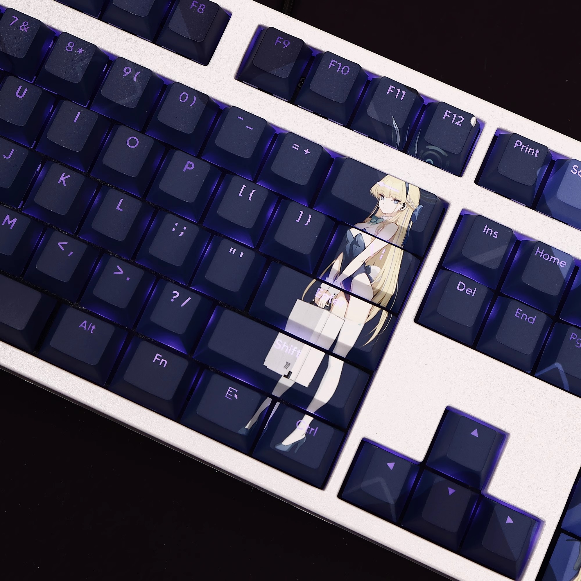 飛鳥馬時兔女郎透光RGB108鍵標準配列衛星軸鍵帽-GOODTOYSTUDIO