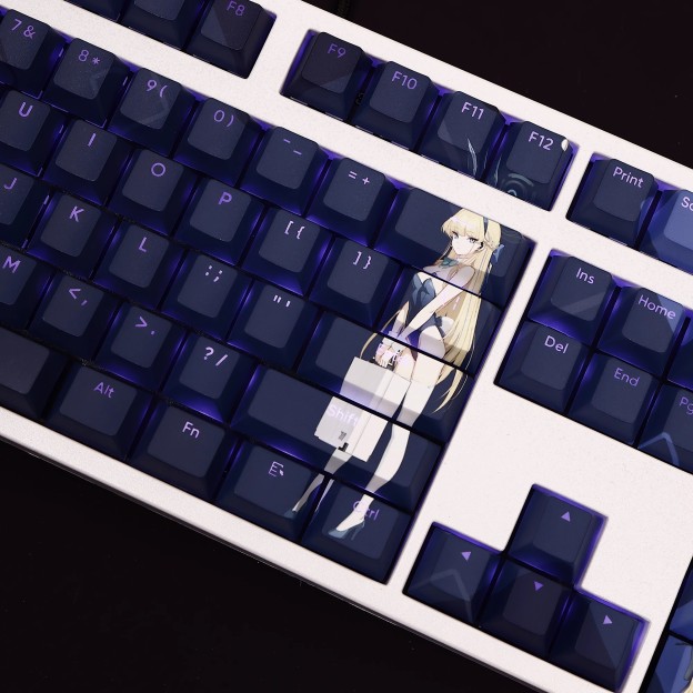 飛鳥馬時兔女郎透光RGB108鍵標準配列衛星軸鍵帽-GOODTOYSTUDIO