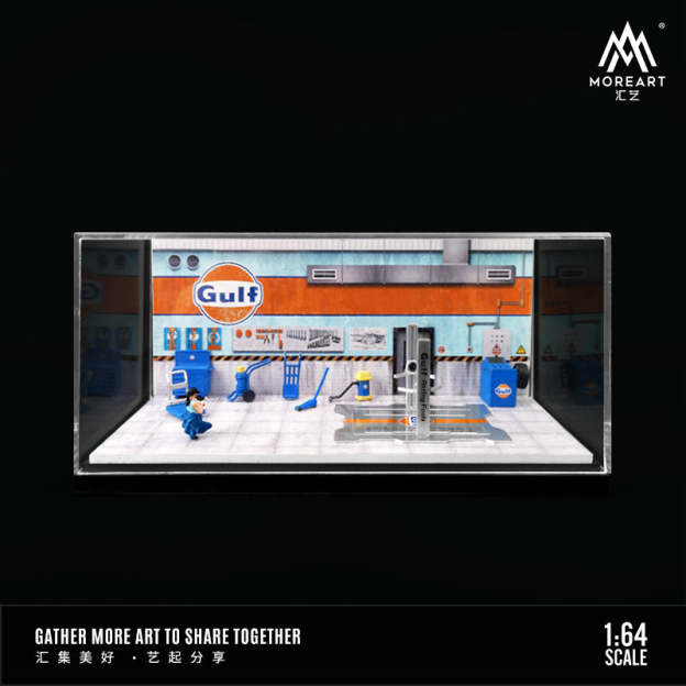 MoreArt1:64 尼桑和豐田 HKS 汽修車間場景模型-GOODTOYSTUDIO