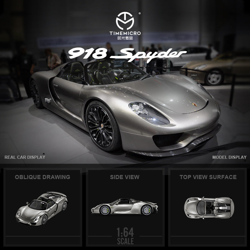 TM1:64 保時捷918Spyder液態銀限量版仿真合金汽車模型跑車-GOODTOYSTUDIO