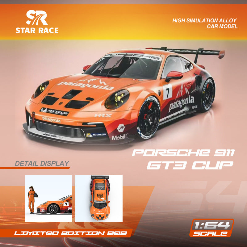 SR 1:64 STAR RACE 保時捷911 GT3 賽車塗裝 合金車模型-GOODTOYSTUDIO