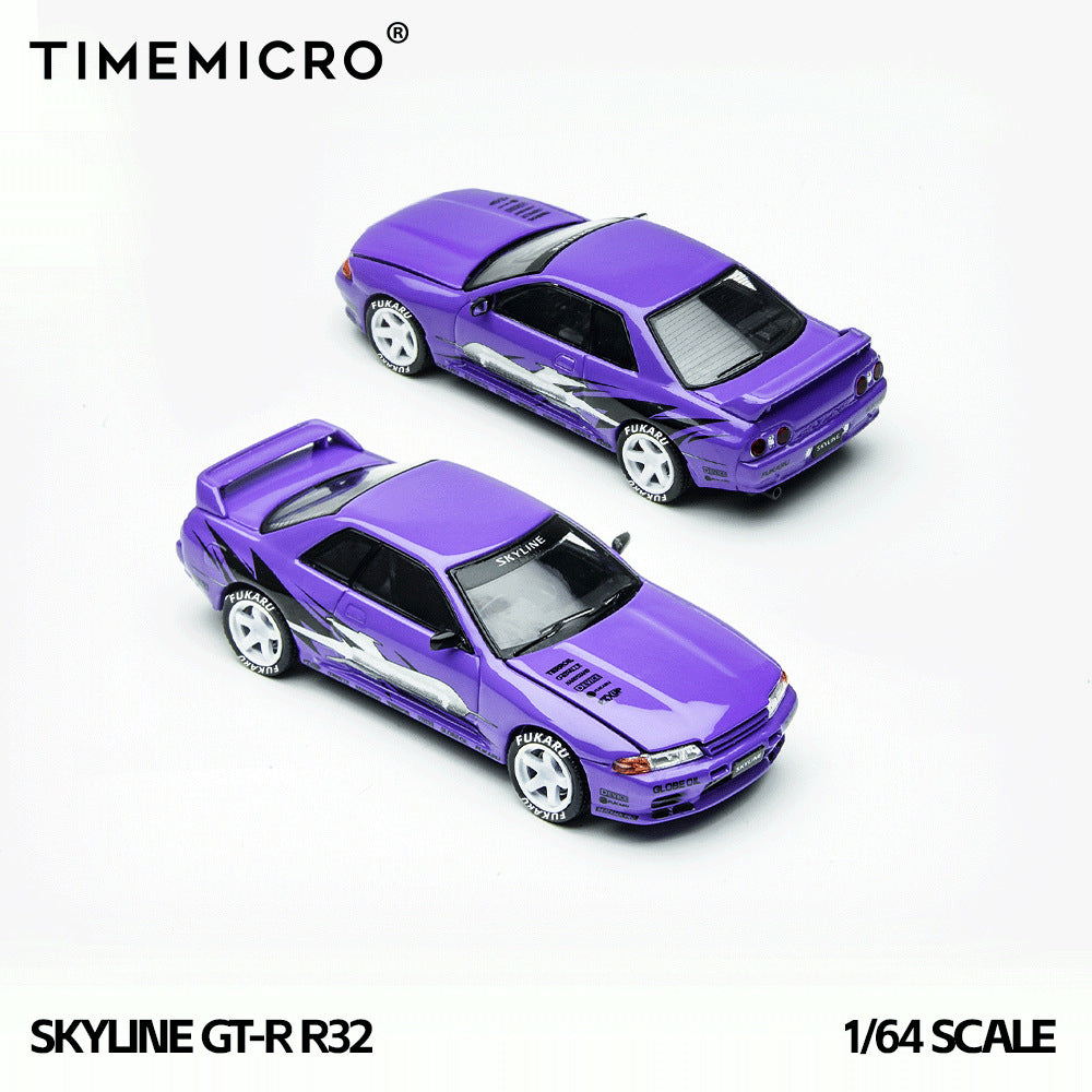 TimeMicro 1:64 Skyline GT-R R32 洛聖都漂移 合金汽車模型