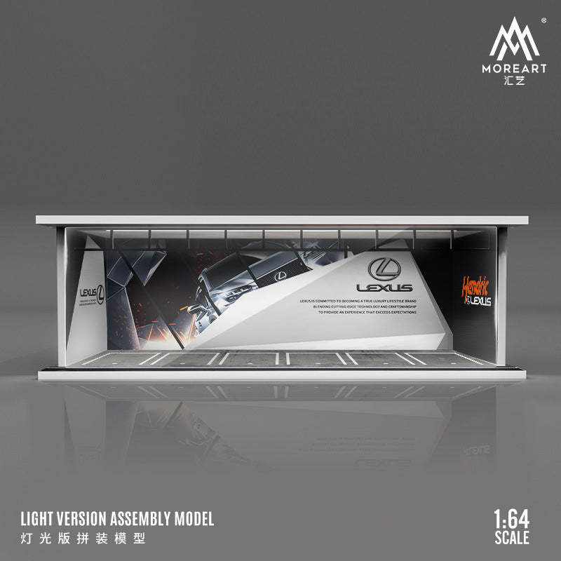 MoreArt1:64 汽車文化灌籃高手燈光版汽車模型拼裝場景模型-GOODTOYSTUDIO