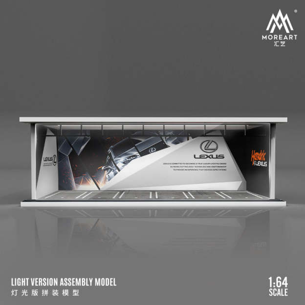 MoreArt1:64 汽車文化灌籃高手燈光版汽車模型拼裝場景模型-GOODTOYSTUDIO