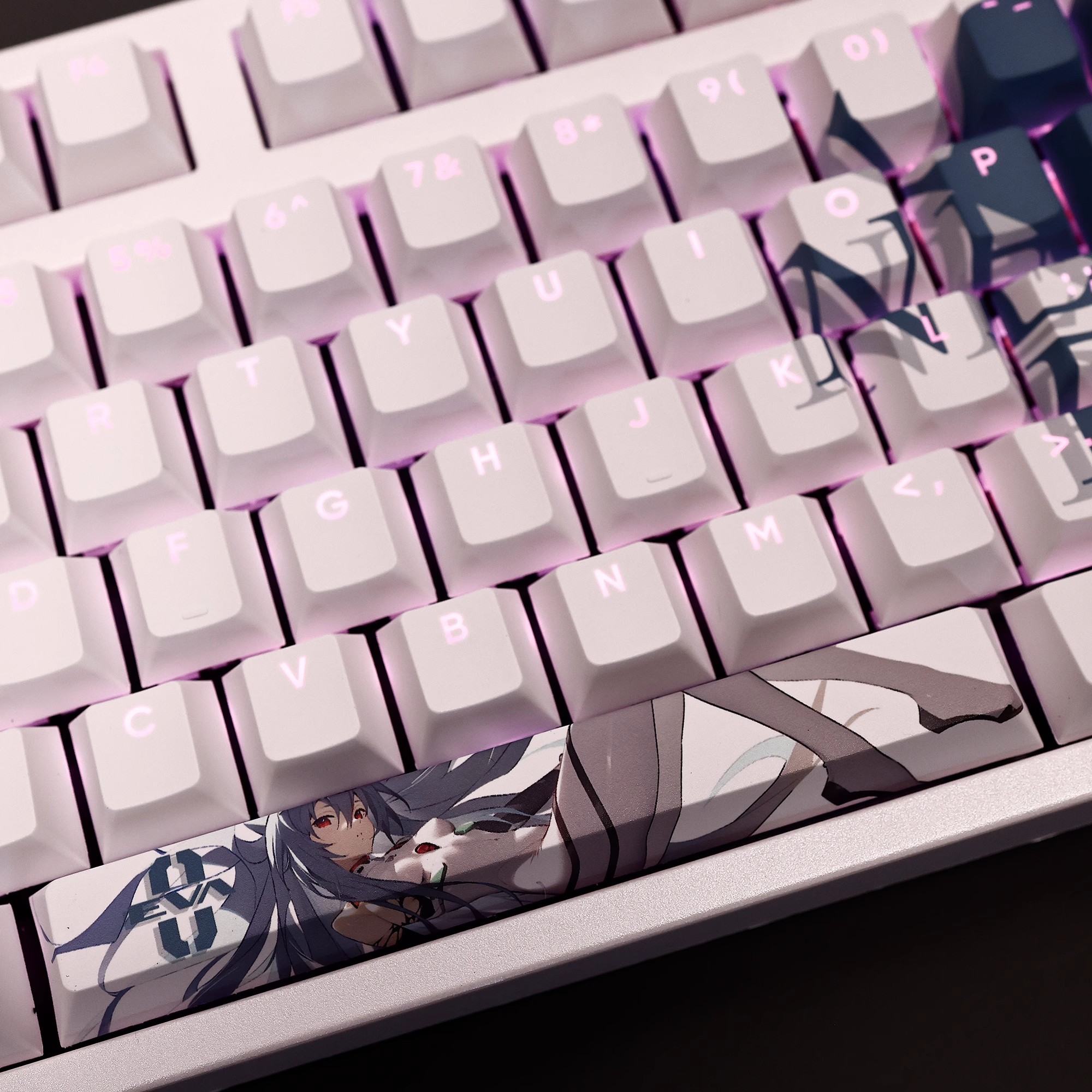 長髮版綾波麗透光RGB108鍵標準配列衛星軸鍵帽-GOODTOYSTUDIO