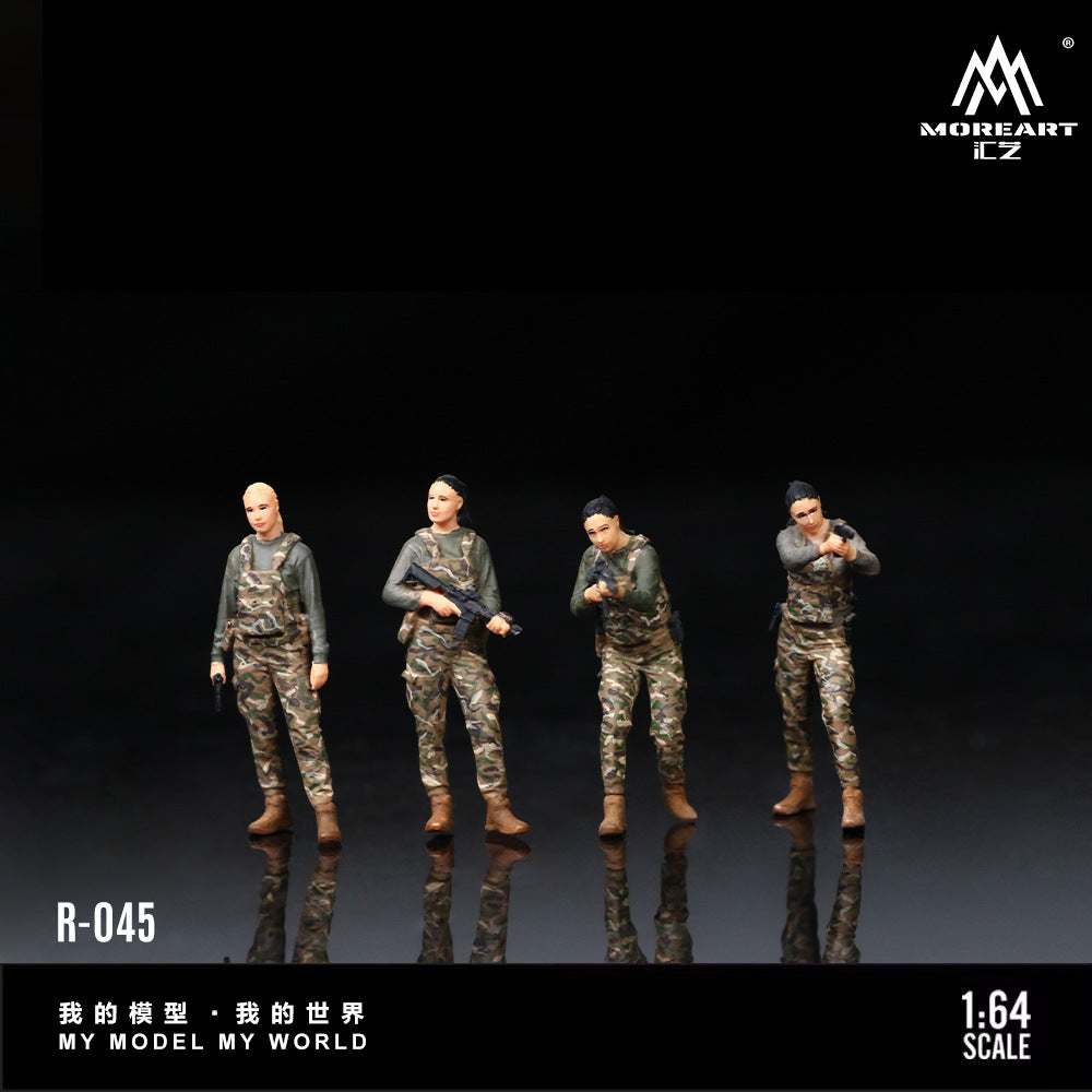 MoreArt1:64  特種部隊女人偶套裝仿真樹脂模型