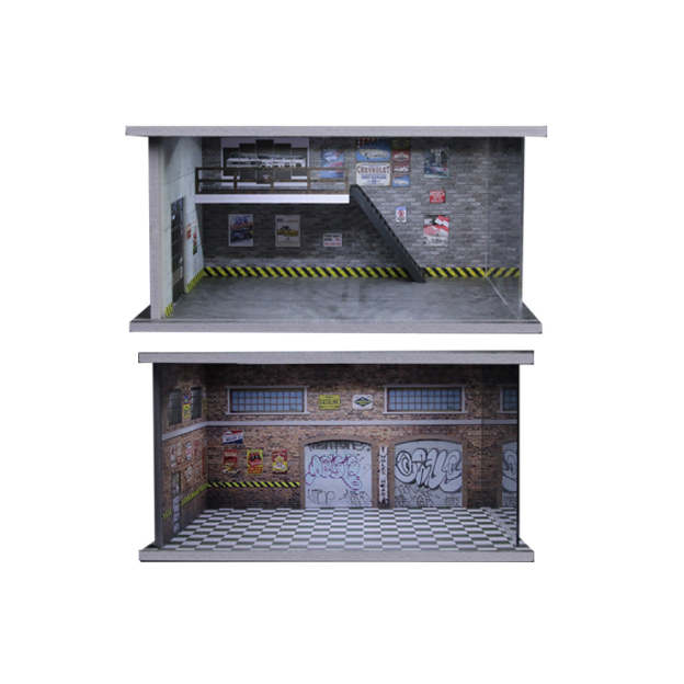 MoreArt1:64 新系列 汽車修理廠 燈光版場景模型-GOODTOYSTUDIO