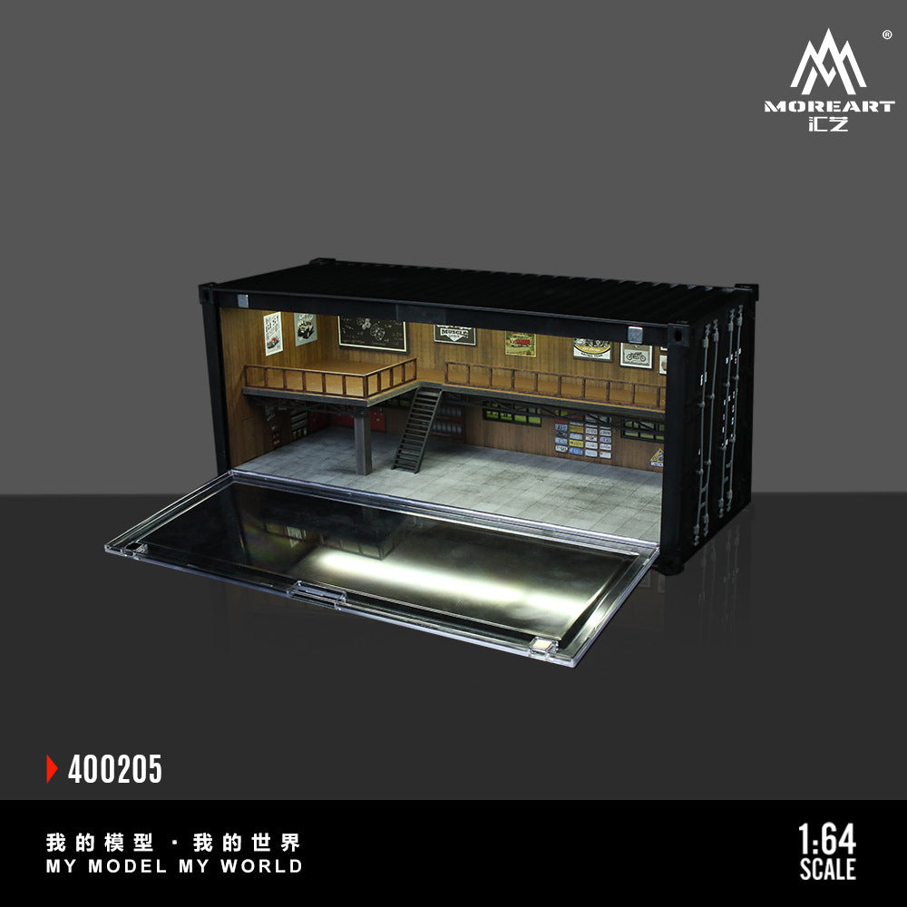 匯藝MoreArt 集裝箱維修店場景仿真模型 收藏禮品擺件 小屋-GOODTOYSTUDIO