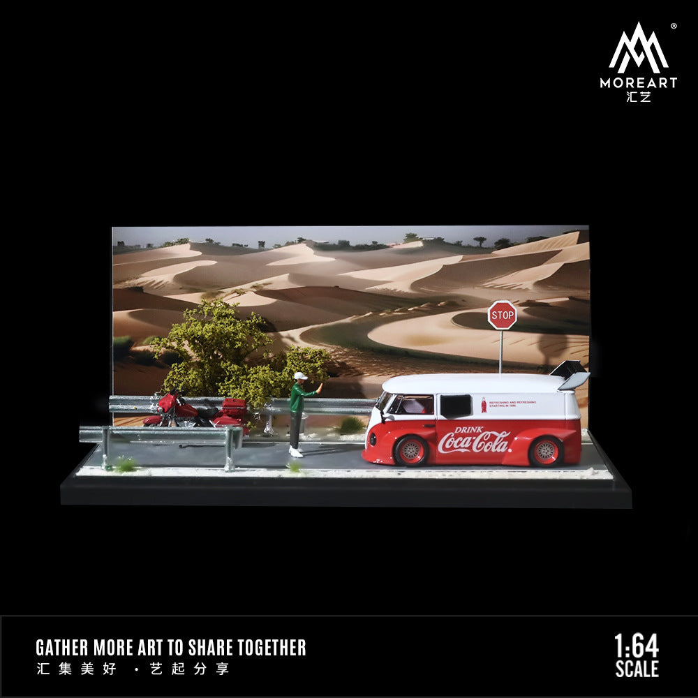匯藝MoreArt1:64  沙漠風景公路場景仿真模型 收藏禮品擺件-GOODTOYSTUDIO
