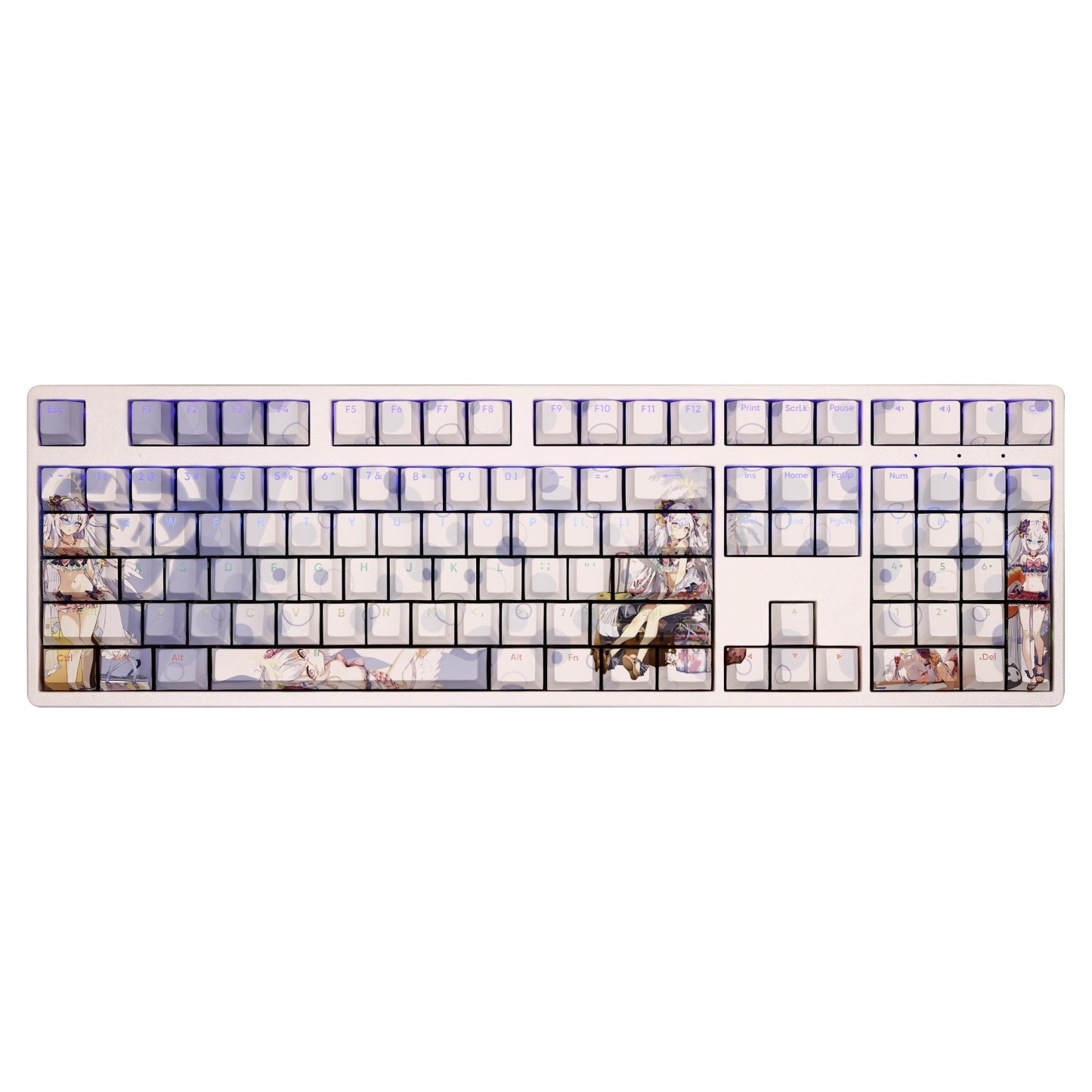 白洲梓泳裝透光RGB108鍵標準配列衛星軸鍵帽-GOODTOYSTUDIO