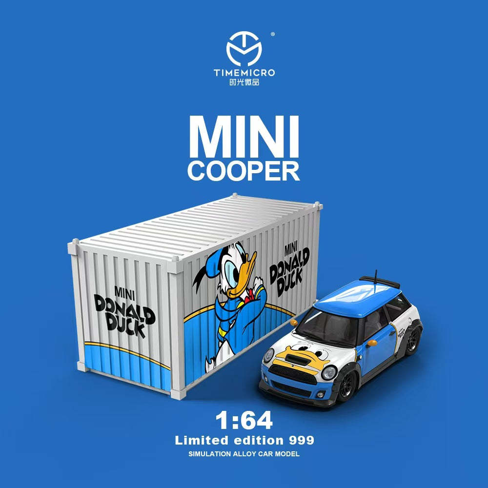 時光1:64 寶馬MINI COOPER 唐老鴨 仿真合金汽車模型-GOODTOYSTUDIO