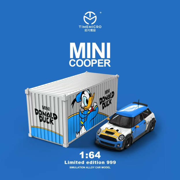 時光1:64 寶馬MINI COOPER 唐老鴨 仿真合金汽車模型-GOODTOYSTUDIO
