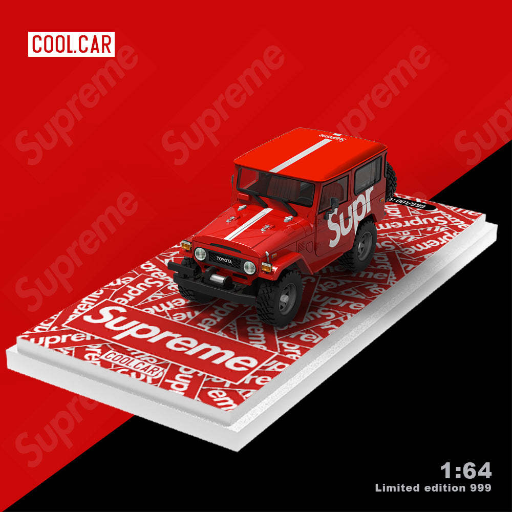 CoolCar 1:64 豐田 FJ40M4改裝版 Supreme仿真合金汽車模型-GOODTOYSTUDIO