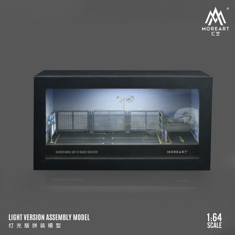 MoreArt1:64 一體相框停車場燈光版場景模型