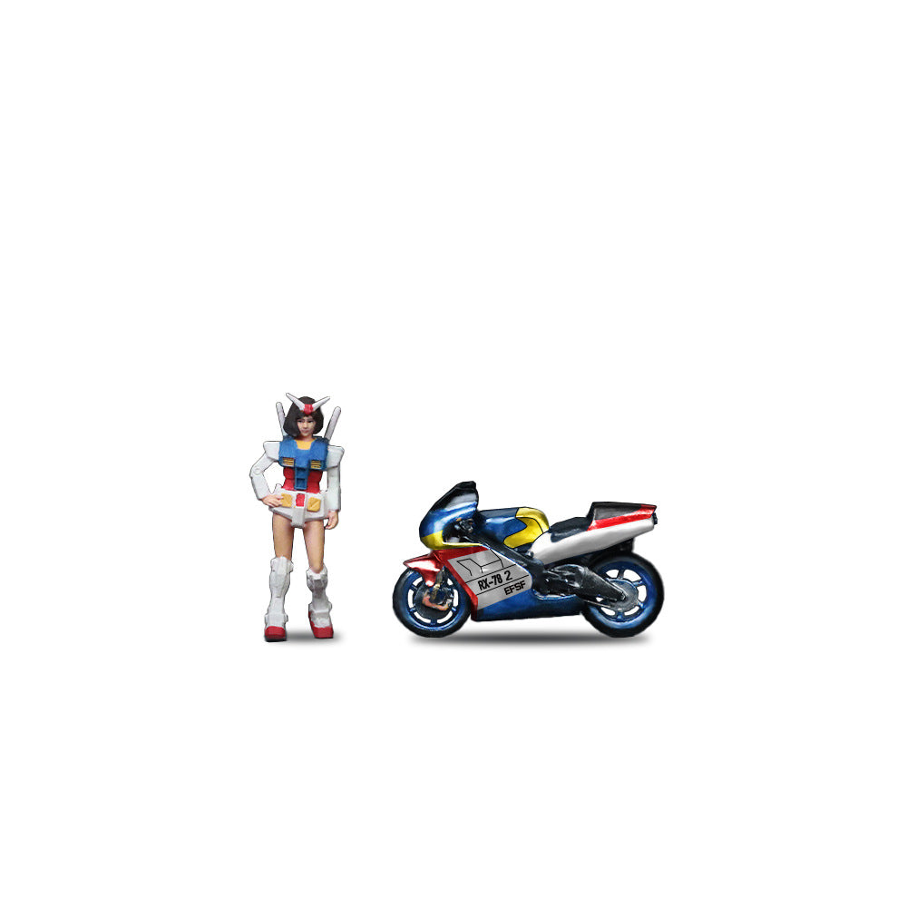 MoreArt1:64  本田機甲女郎摩托車人偶套裝樹脂模型-GOODTOYSTUDIO