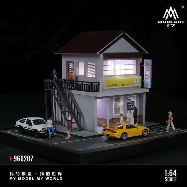 匯藝MoreArt1:64 街邊場景燈光拼裝系列07款仿真模型-GOODTOYSTUDIO
