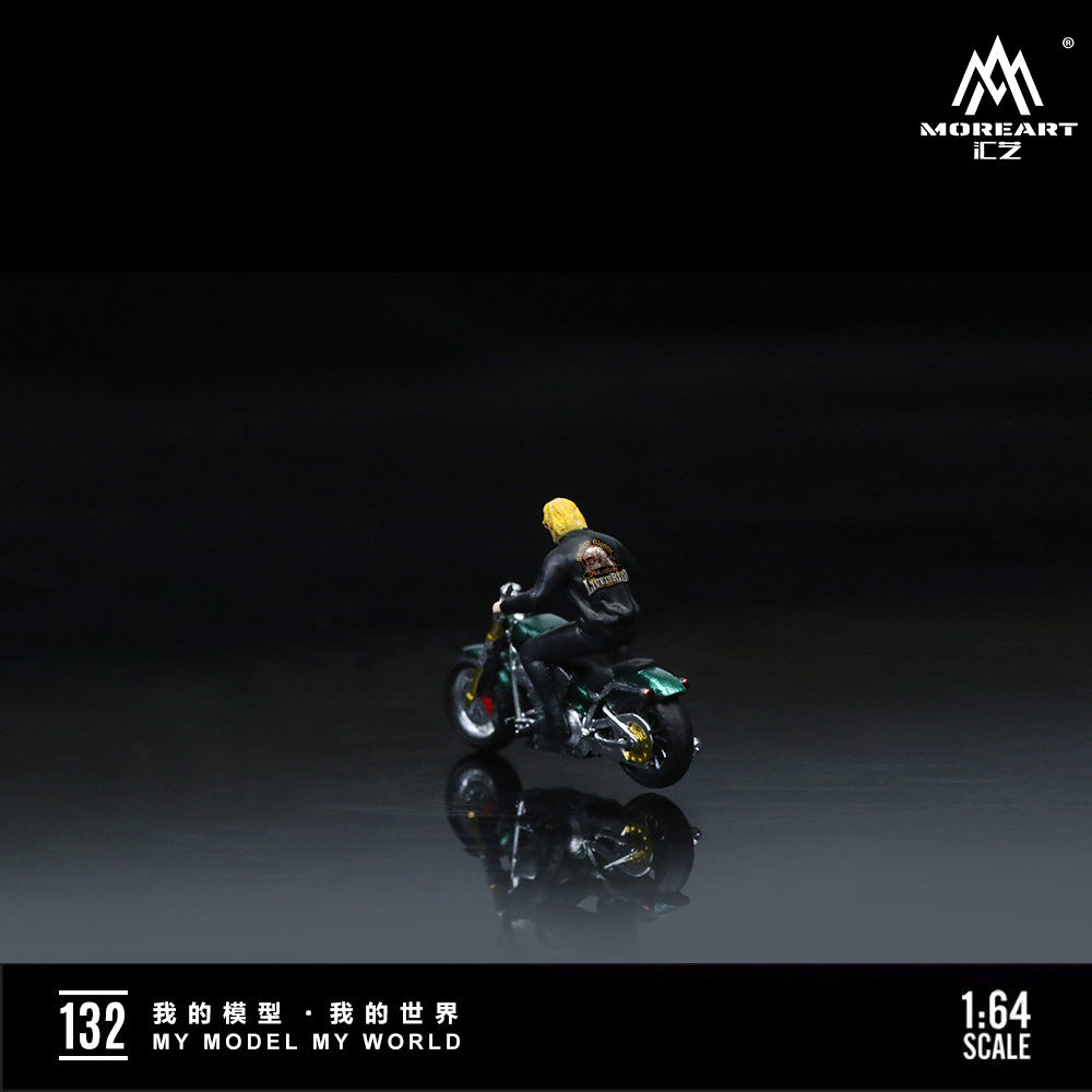 匯藝MoreArt1:64  哈雷男士機車黨摩托人偶仿真樹脂模型-GOODTOYSTUDIO