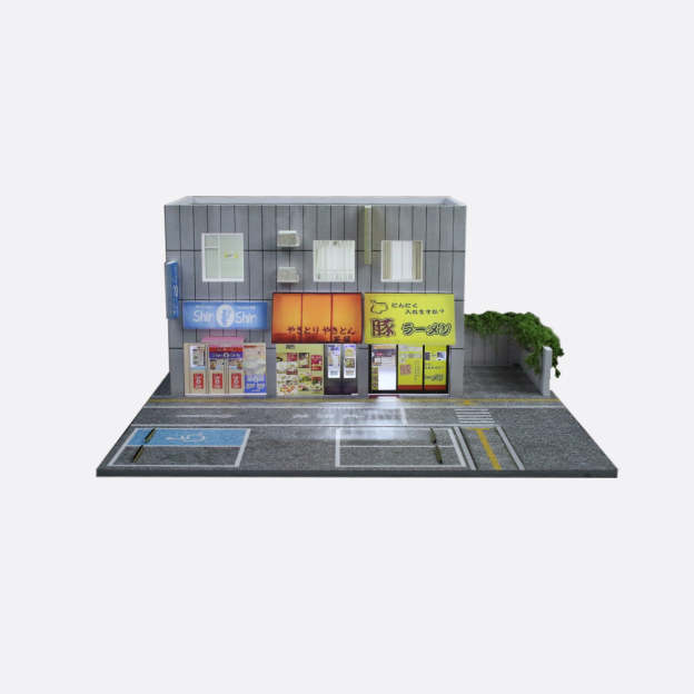 匯藝MoreArt1:64 日本街邊小店燈光版場景仿真模型-GOODTOYSTUDIO