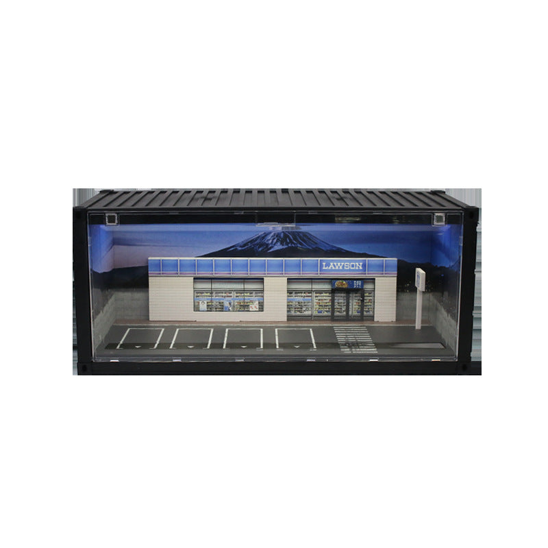 匯藝MoreArt 集裝箱羅森超市場景仿真模型 收納擺件-GOODTOYSTUDIO