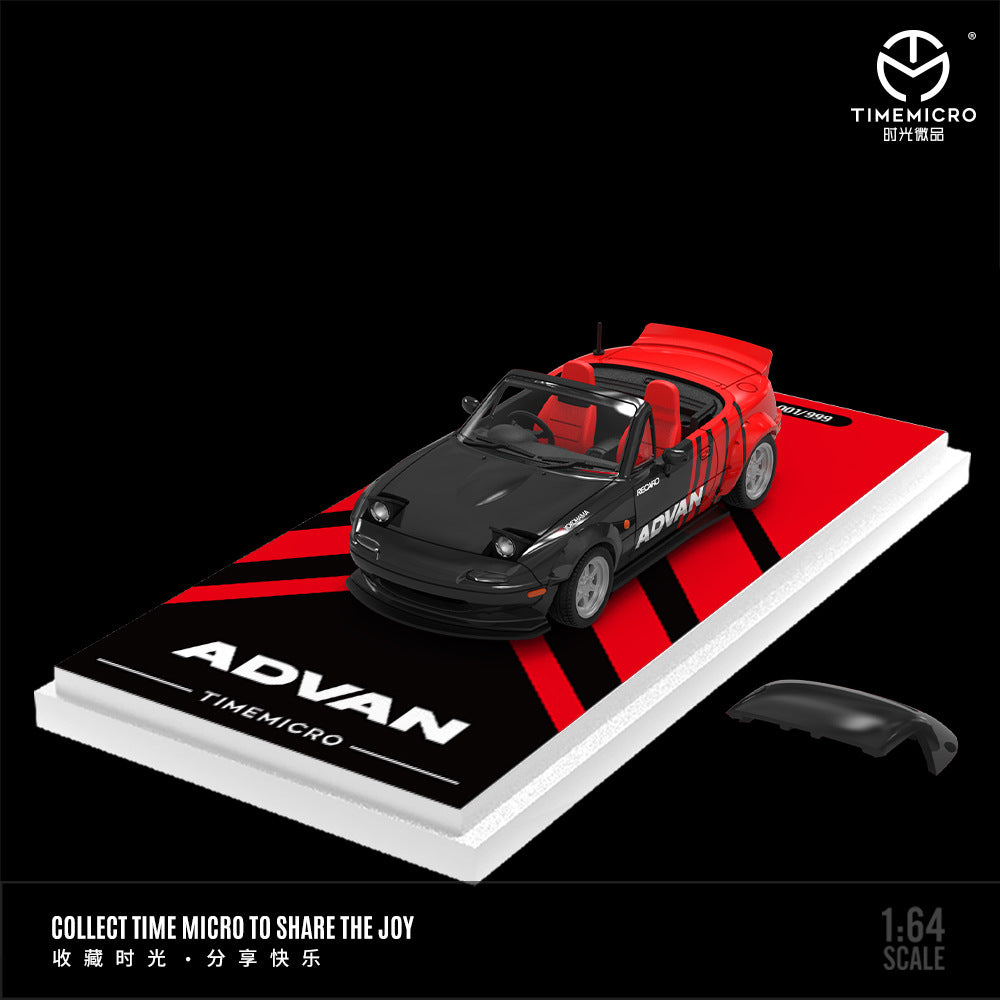 TM 1:64 馬自達 MX5 ADVAN和HKS仿真合金汽車模型