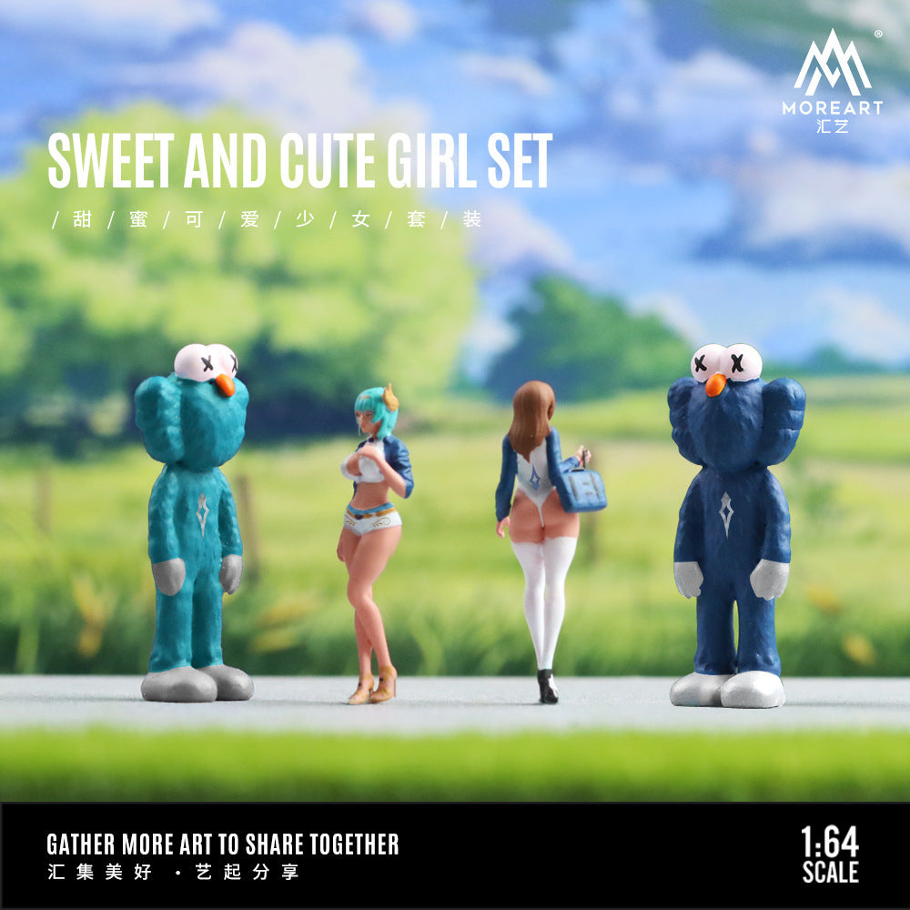 MoreArt1:64 甜蜜可愛少女人偶套裝樹脂模型-GOODTOYSTUDIO