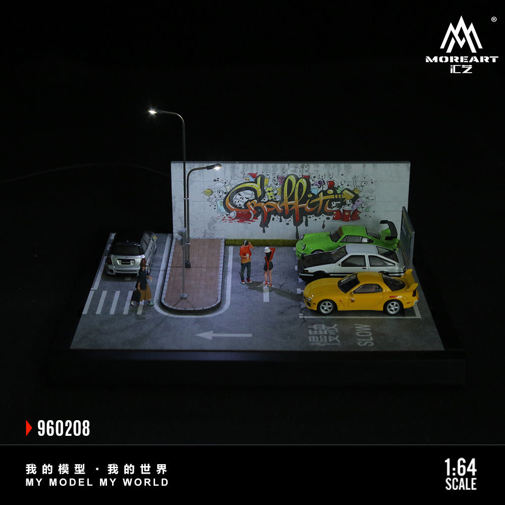 匯藝MoreArt1:64 街邊場景燈光拼裝系列08款仿真模型-GOODTOYSTUDIO