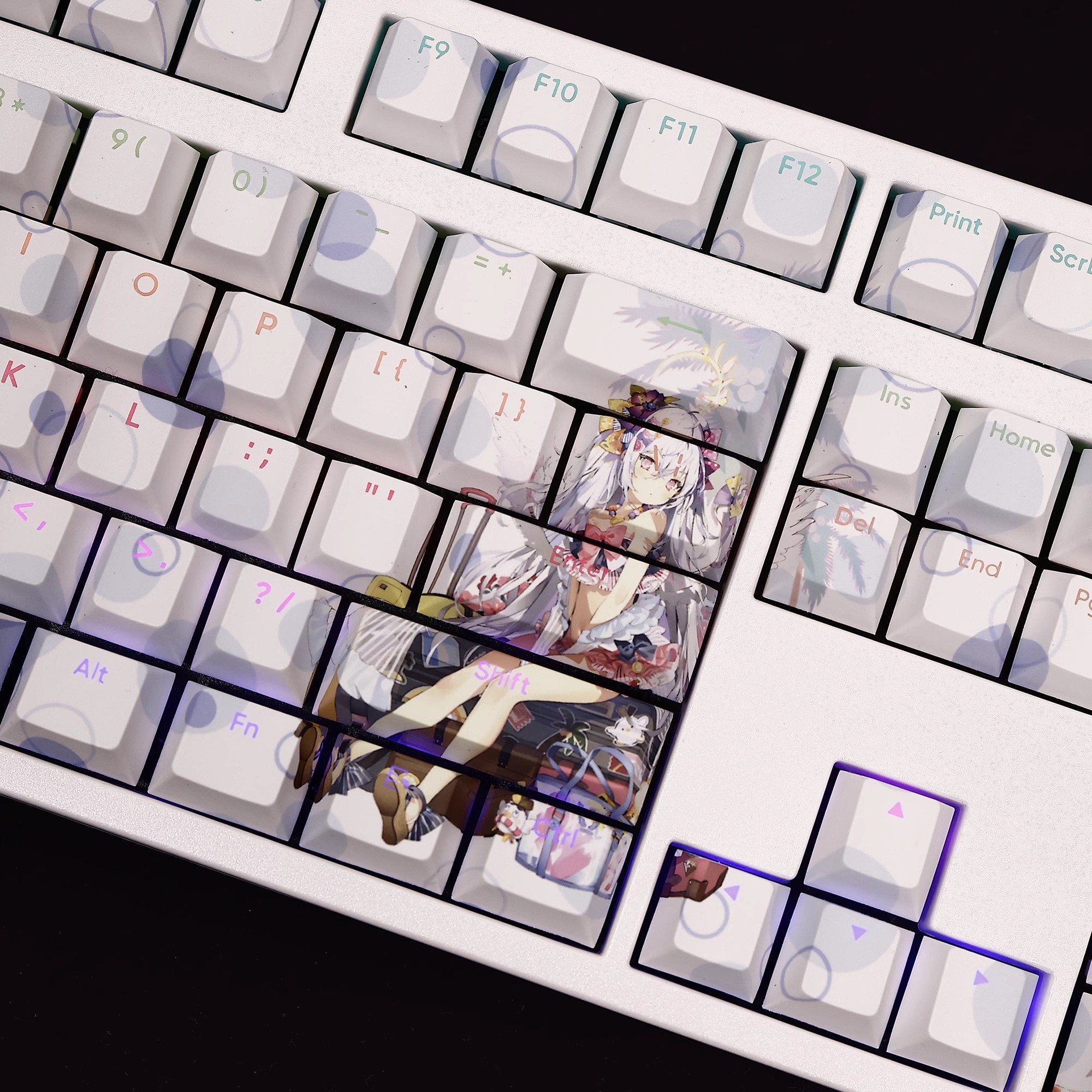 白洲梓泳裝透光RGB108鍵標準配列衛星軸鍵帽-GOODTOYSTUDIO