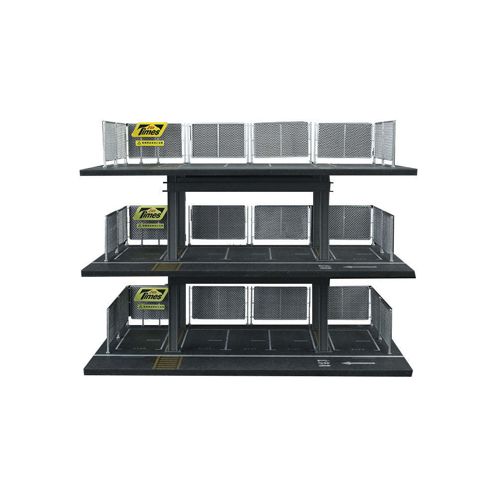 匯藝MoreArt1:64 三層停車場場景仿真模型 收藏禮品擺件-GOODTOYSTUDIO