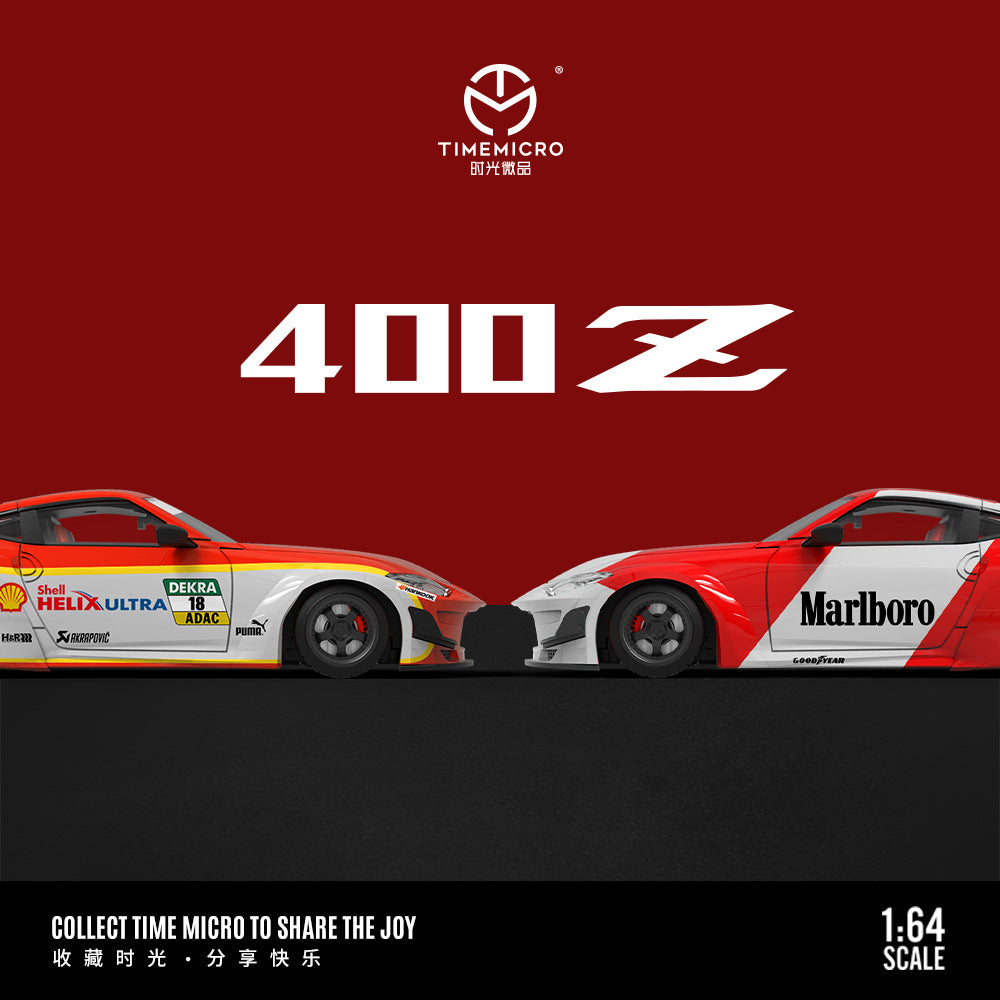 TM 1:64 尼桑400Z 殼牌和萬寶路塗裝仿真合金汽車模型-GOODTOYSTUDIO