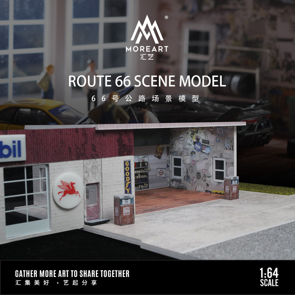 MoreArt1:64 66號公路燈光版場景模型-GOODTOYSTUDIO