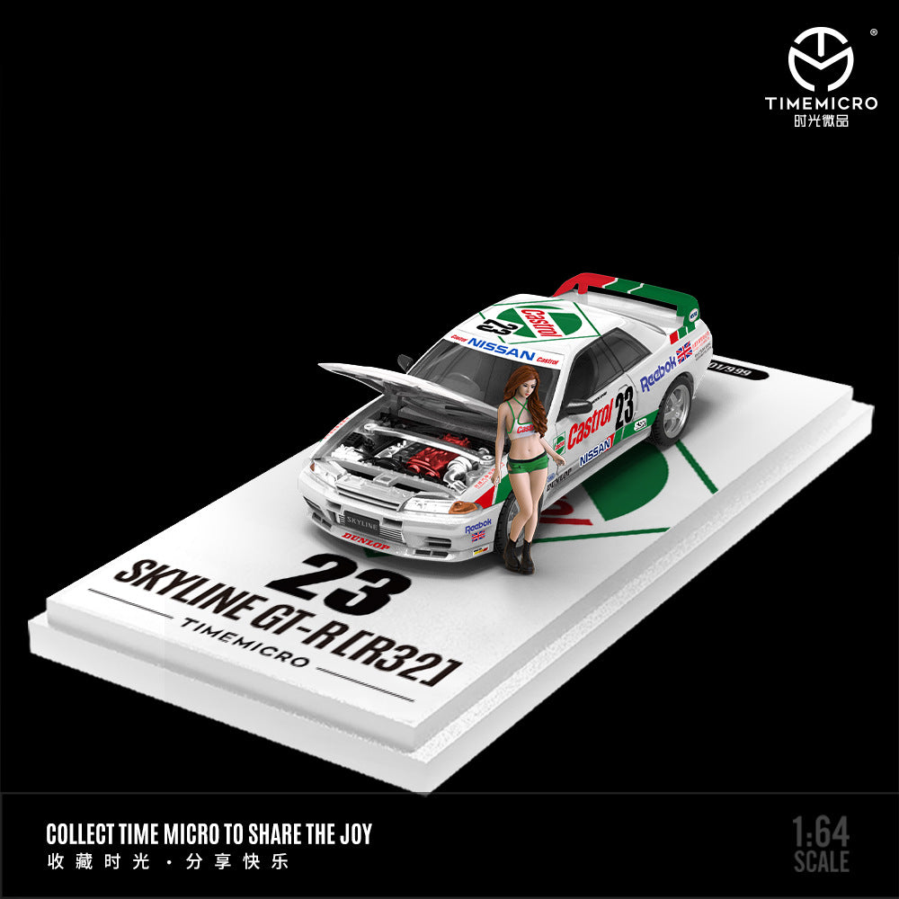 時光TM 1:64 尼桑GTR R32賽車塗裝仿真合金汽車模型