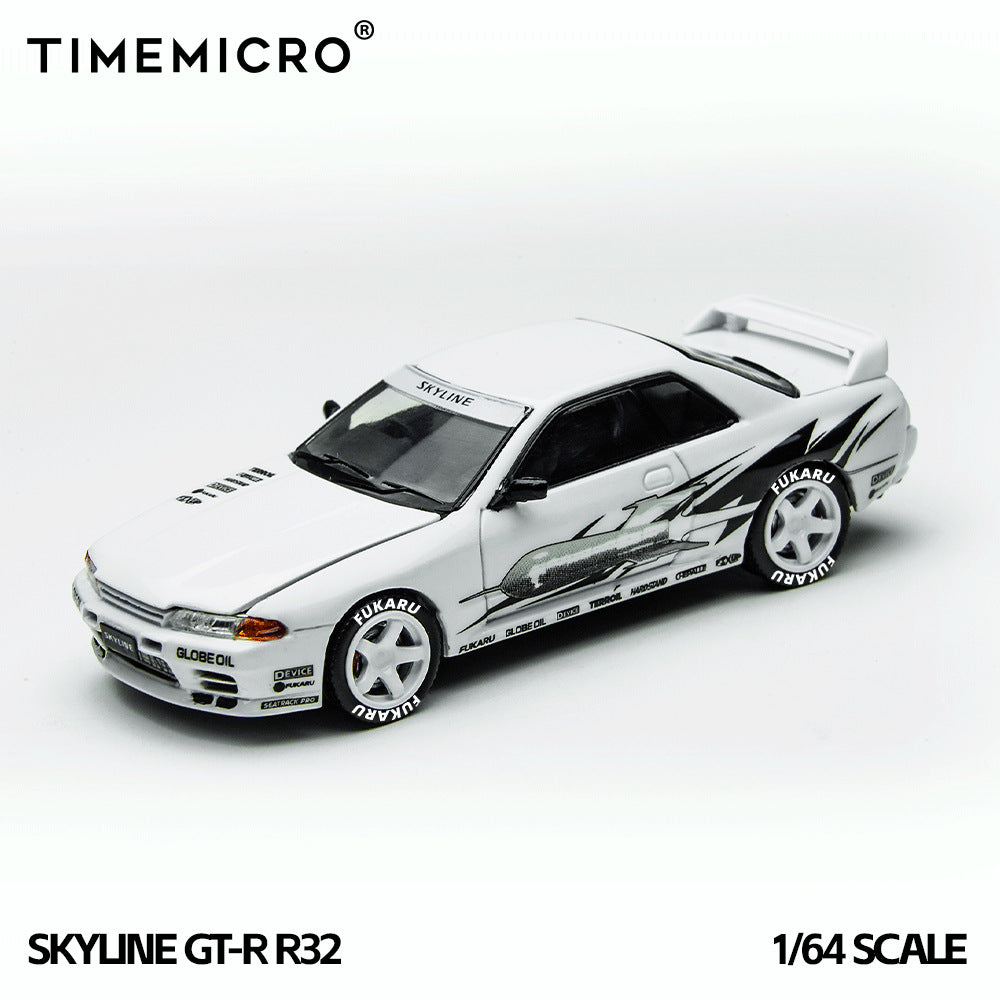 TimeMicro 1:64 Skyline GT-R R32 洛聖都漂移 合金汽車模型