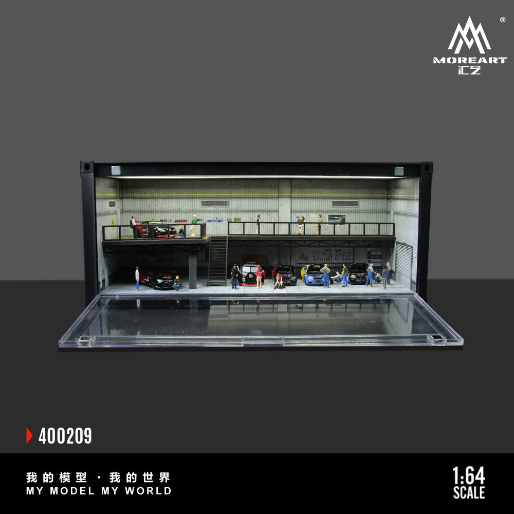 匯藝MoreArt 集裝箱維修店場景仿真模型 收藏禮品擺件-GOODTOYSTUDIO