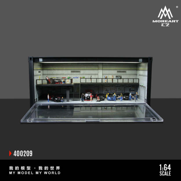 匯藝MoreArt 集裝箱維修店場景仿真模型 收藏禮品擺件-GOODTOYSTUDIO