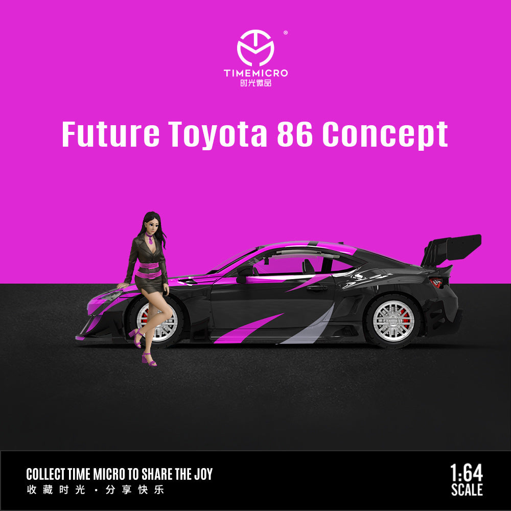 時光TM 1:64 豐田86 黑紫仿真合金汽車模型 -GOODTOYSTUDIO