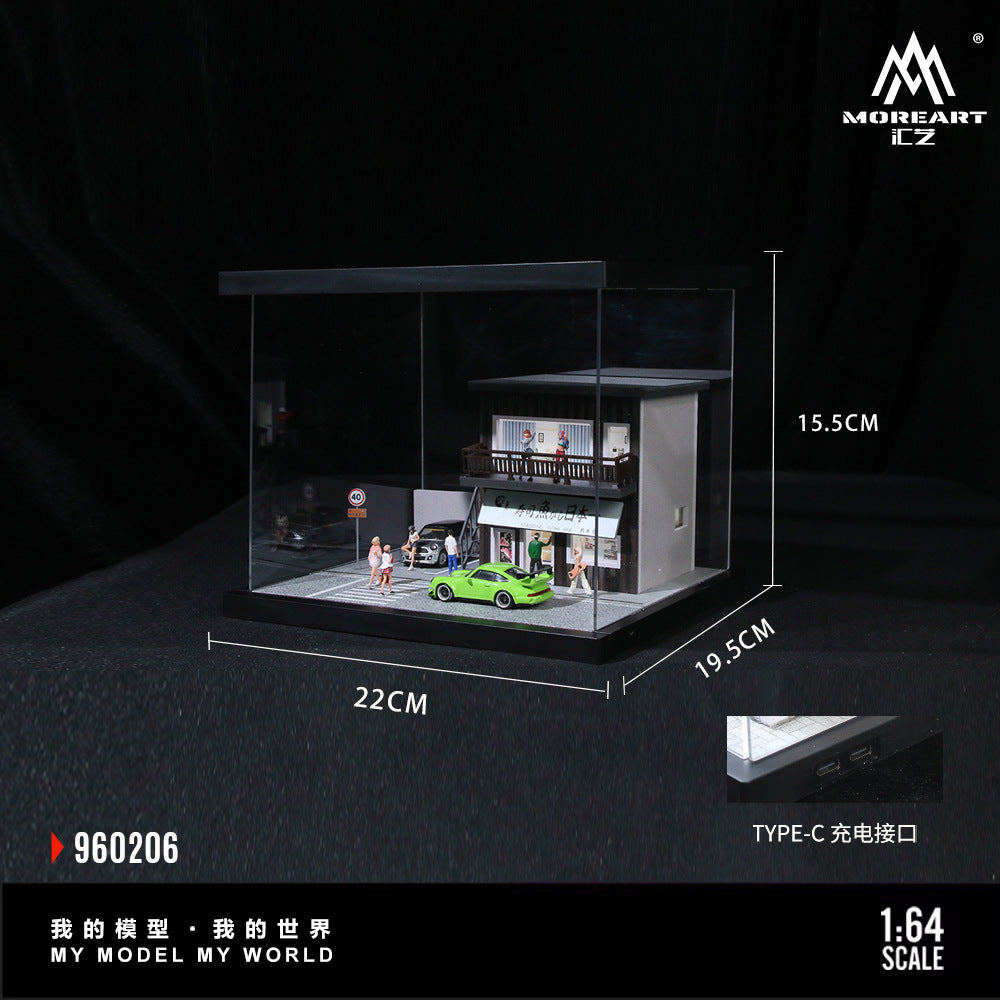 匯藝MoreArt1:64 街邊場景燈光拼裝系列06款仿真模型-GOODTOYSTUDIO