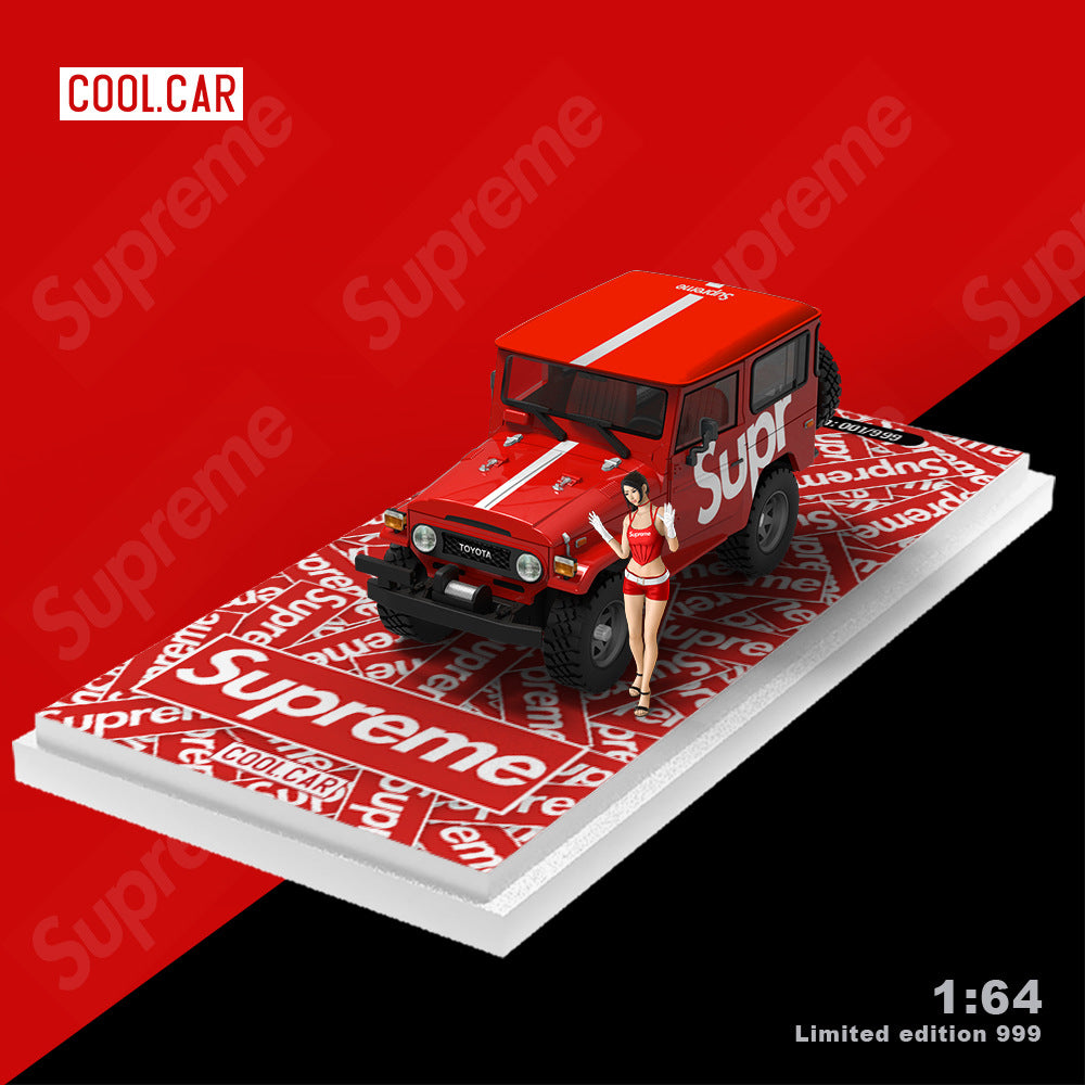 CoolCar 1:64 豐田 FJ40M4改裝版 Supreme仿真合金汽車模型-GOODTOYSTUDIO