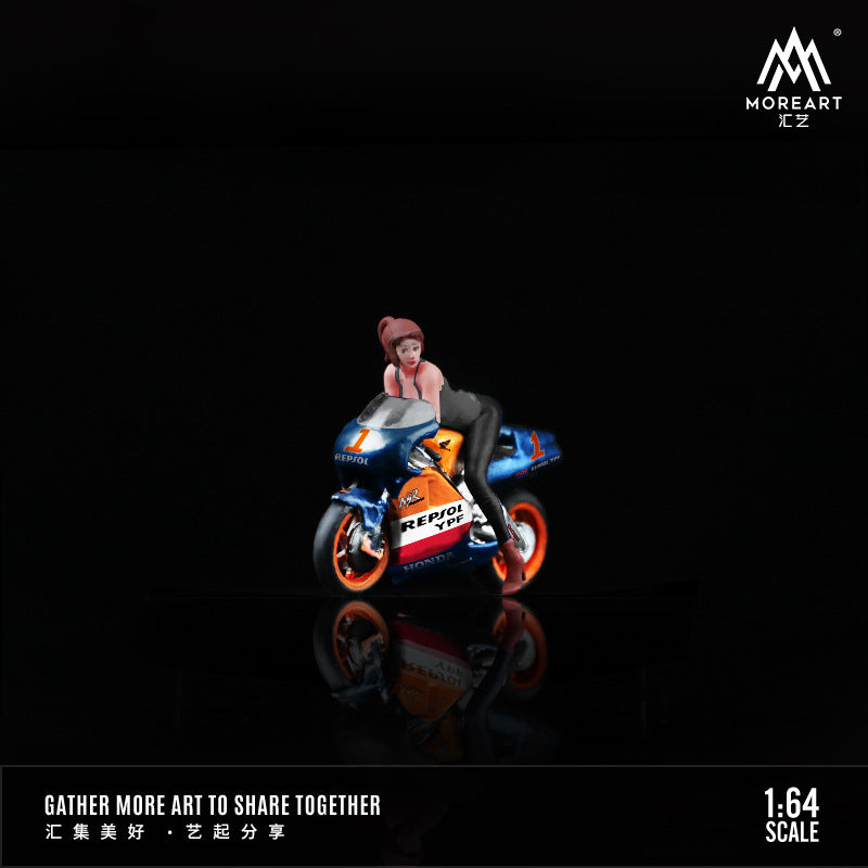 匯藝1:64 1號竟速摩托人偶套裝樹脂仿真模型收藏擺件-GOODTOYSTUDIO