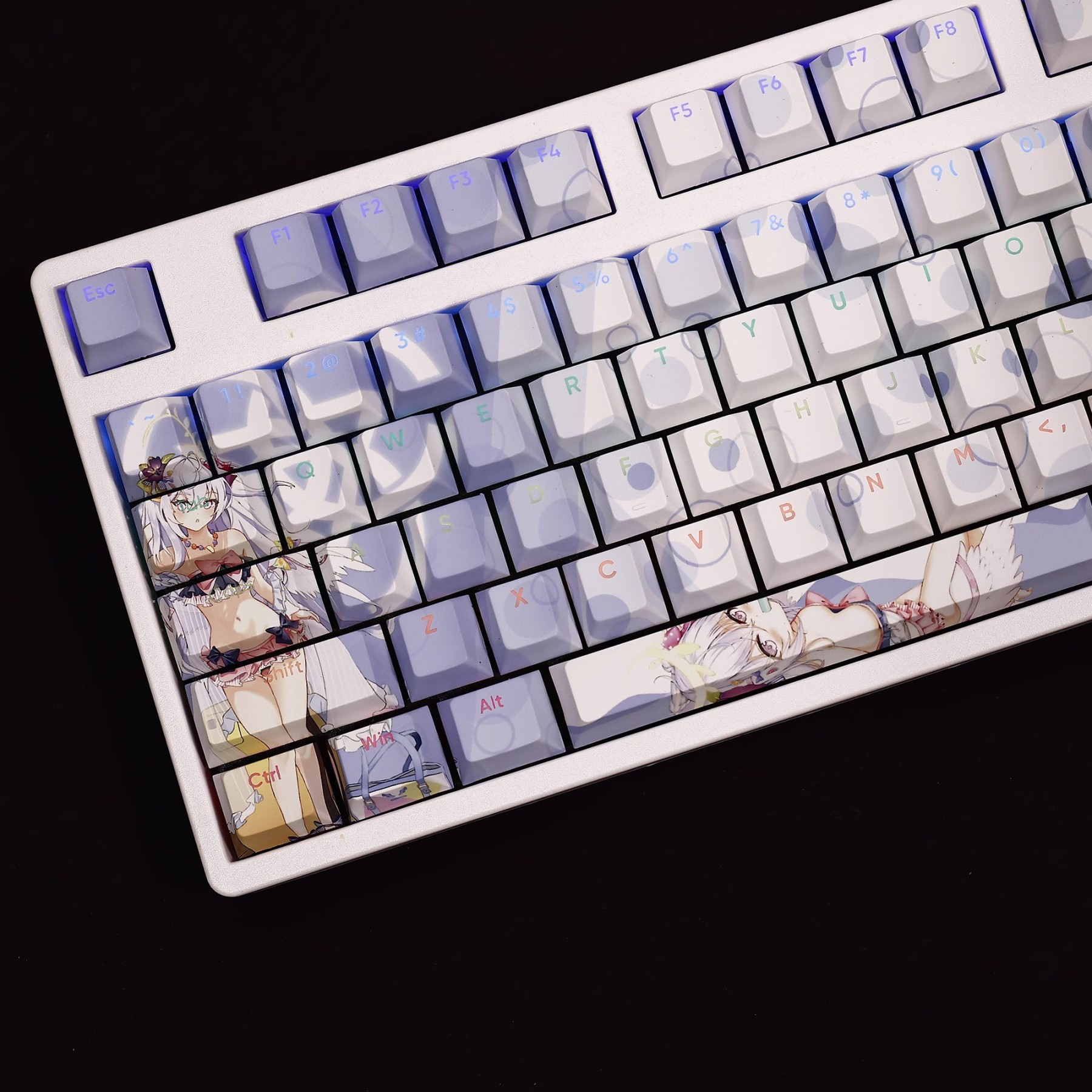 白洲梓泳裝透光RGB108鍵標準配列衛星軸鍵帽-GOODTOYSTUDIO