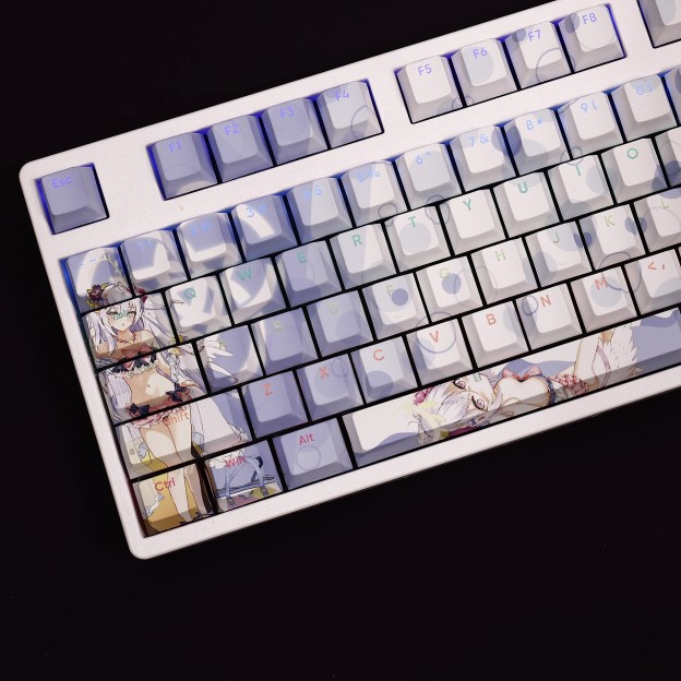 白洲梓泳裝透光RGB108鍵標準配列衛星軸鍵帽-GOODTOYSTUDIO