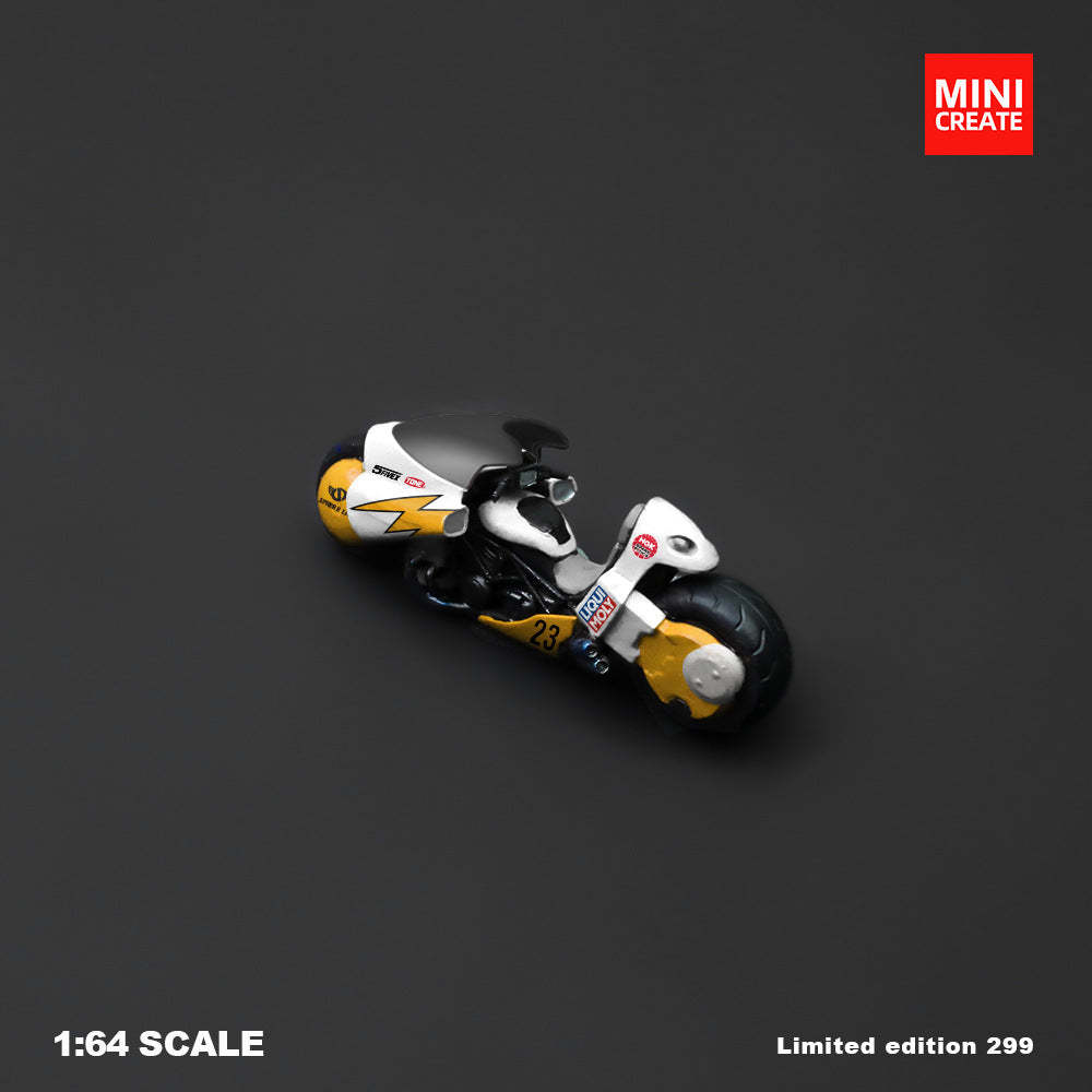 MINI Create首款1:64閃電高定限量版阿基拉機車套裝樹脂模型-GOODTOYSTUDIO
