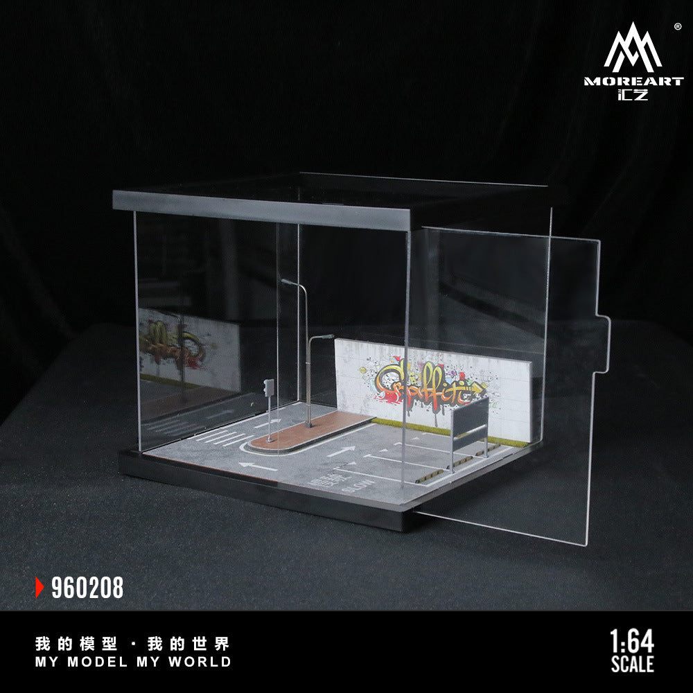 匯藝MoreArt1:64 街邊場景燈光拼裝系列08款仿真模型-GOODTOYSTUDIO