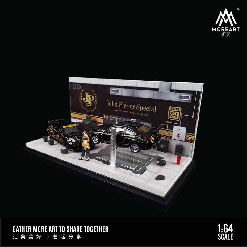 MoreArt1:64 尼桑和豐田 HKS 汽修車間場景模型-GOODTOYSTUDIO