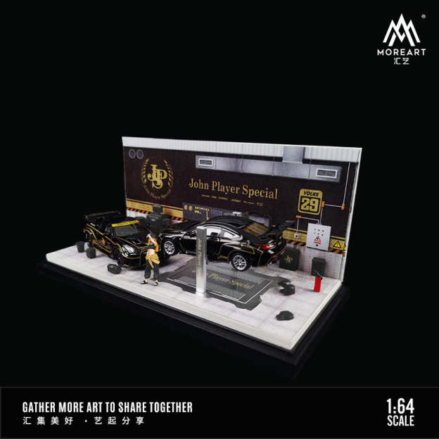 MoreArt1:64 尼桑和豐田 HKS 汽修車間場景模型-GOODTOYSTUDIO