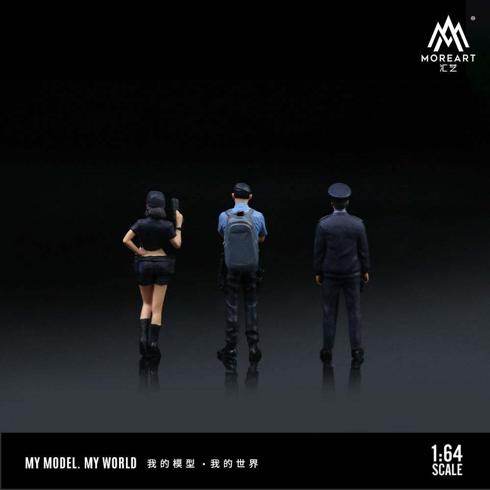 MoreArt1:64  警察男女人偶套裝 仿真樹脂模型-GOODTOYSTUDIO