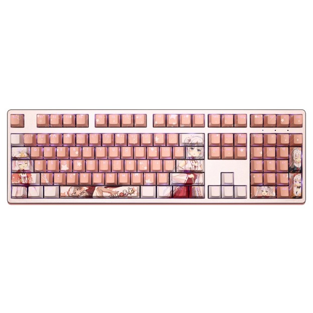 千戀萬花朝武芳乃透光RGB108鍵標準配列衛星軸鍵帽