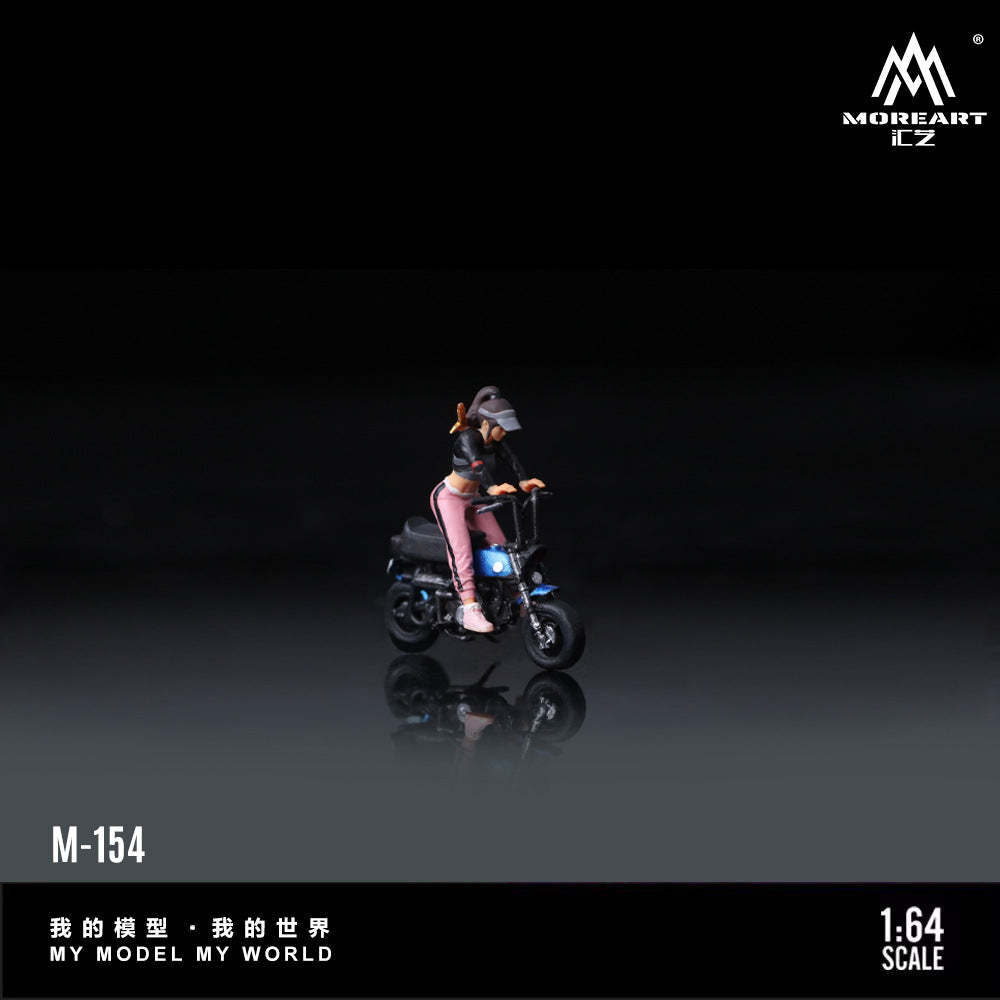 MoreArt1:64 趕場女俠摩托人偶套裝仿真樹脂模型-GOODTOYSTUDIO