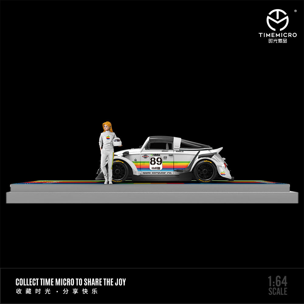 時光TimeMicro1:64 甲殼蟲 白蘋果和黑蘋果仿真合金汽車模型-GOODTOYSTUDIO