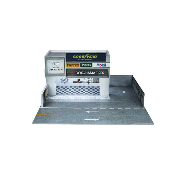 MoreArt1:64 汽車改裝店房體燈光版場景模型 車模停車場-GOODTOYSTUDIO